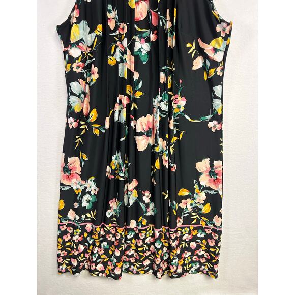 Woman's Perceptions New York Black Floral Shift Dress. - Size 12 Semi Formal - Picture 3 of 11